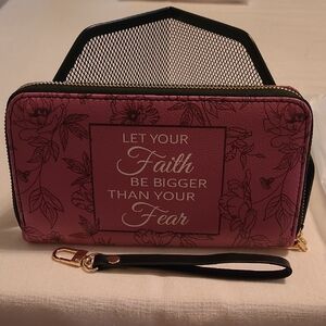 Pink Floral Women's Clutch Wallet